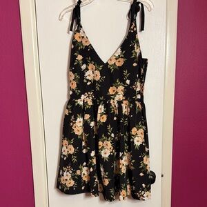 Old Navy Black Floral Mini Dress